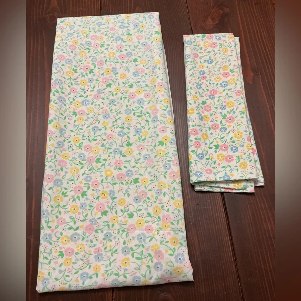 Vintage Full Flat & Pillow Case